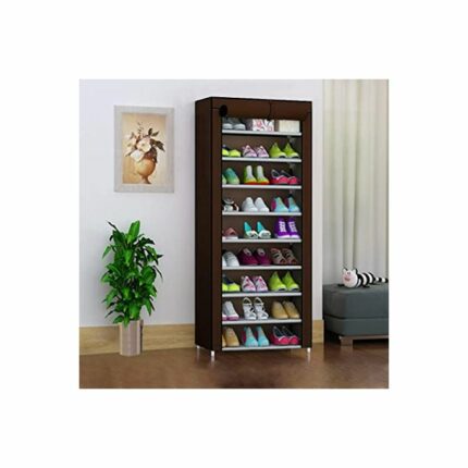 Meuble de Rangement de Chaussures - 9 Étagères - Gris