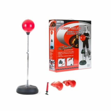 Punching Ball Réglable en Hauteur 75-105cm avec Gants de Boxe et Pompe pour Adultes et Enfants